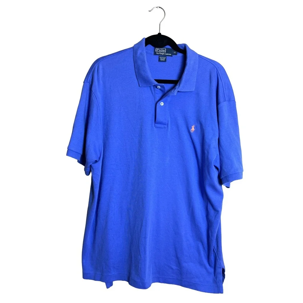 Polo Ralph Lauren Polo Shirt Y2K Men's XL Preppy Old Money Royal Blue